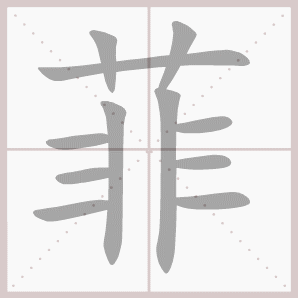 菲的笔顺,菲字笔顺