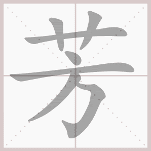 芳的笔顺,芳字笔顺